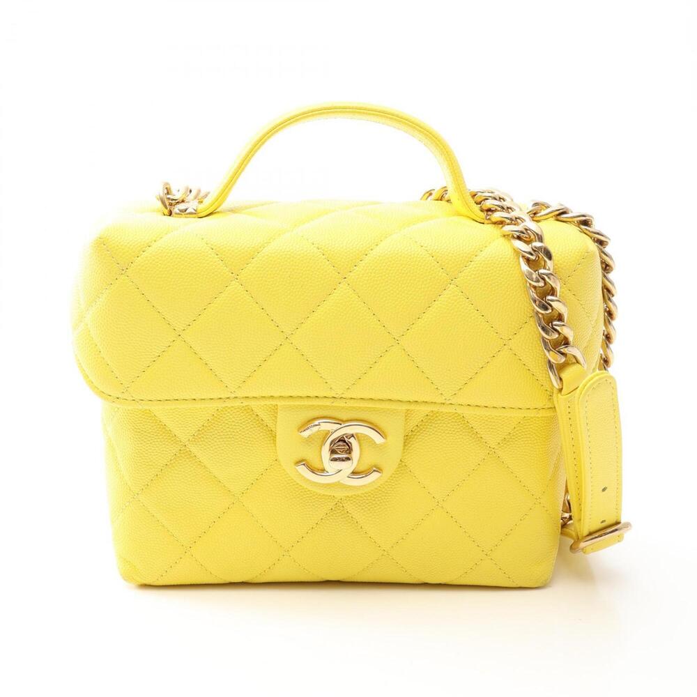 Chanel Matelassé Small 2-Way Vanity Bag, Shoulder Handbag, Caviar Leather (Gr...